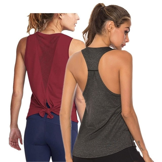 Loose yoga clothes for fitness sport shirt women blouse O-neck