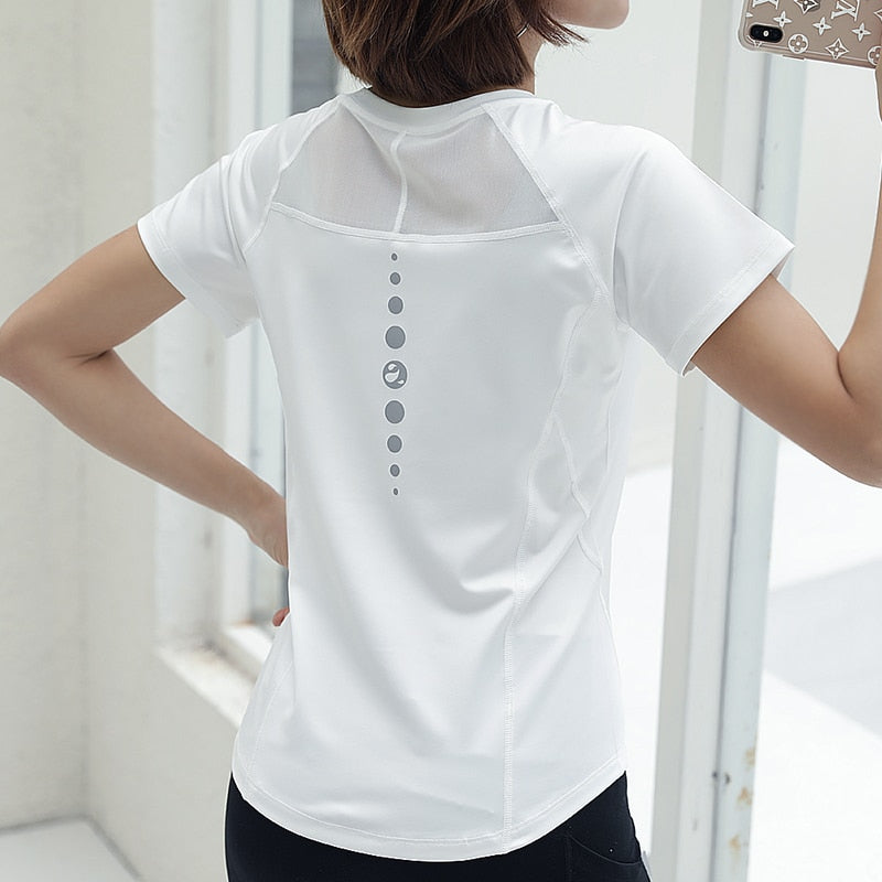 Yoga Shirt for Women, Long Sleeve Workout Shirts,Loose Backless Yoga Shirt  Thumb Hole,Sexy Workout Shirts Clothes (Color : White/, Size : XL/)
